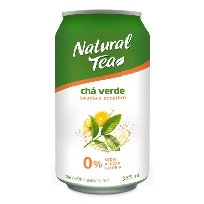 Natural Tea Chá Verde c/ Laranja e Gengibre 335ml